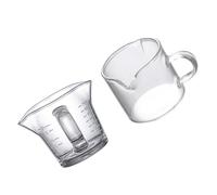 iplusmile 2 pezzi Bicchieri in Vetro Trasparente per Caffè e Latte Misurino per Bevande e Dolci Facile da per Feste e Speciali