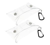 iplusmile 2 pezzi Busta Cambio Trasparente Riutilizzabile Porta Chiavi Compatto e Resistente per Uso Quotidiano Sacchetto Multiuso per Esterno e Viaggi