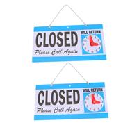 iplusmile 2 pezzi Cartelli Bifacciali Open Closed PVC con Orari Attività per Negozi Uffici Ristoranti e Scuole Targhetta Plastica Business Hours