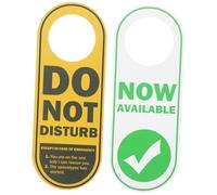 iplusmile 2 pezzi Cartello Appendere Porta Doppia Faccia Non Disturbare in PVC Segnale Resistente e Anti-strappo per Hotel e Uffici Design Moderno con Testo Chiaro e Visibile