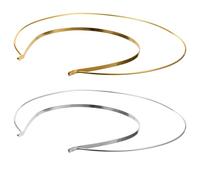 iplusmile 2 Pezzi Cerchietto Two Twisted Crowns in Lega Oro e Argento, Accessorio per Chioma Elegante e Chic per Fashion Show e Uso Quotidiano