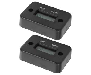 iplusmile 2 Pezzi Contagiri Elettronico Motore Timer Ore LCD per | Conta Ore Digitale per Manutenzione, Schermo LCD Leggibile al Sole, Sensore Hall Integrato, Alimentazione Indipendente