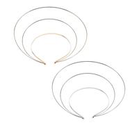 iplusmile 2 Pezzi Copricapo Tre Strati in Ferro Per Costumi Di Halloween Corone Da Dea Copricapi Da Sposa Cerchietti Per Capelli Forma Di Corona Fascia Fai Da Te Accessori Per Capelli Per Co