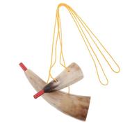 iplusmile 2 Pezzi Corno di Bue Viking Medievale Strumento Soffiante Portatile per Feste Halloween Cosplay e Decorazione Tema Pirati