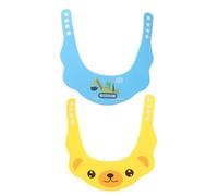 iplusmile 2 Pezzi Cuffia Lavaggio Capelli con Protezione Orecchie Regolabile Cappello Doccia Ragazzo Ragazza e Cartoon Cane Giallo e Escavatore Blu