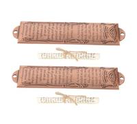 iplusmile 2 Pezzi di Mezuzah per Porta con Pergamena Sacra Decorazione per La Casa Mezuzah Tradizionale per La Casa Mezuzah per La Famiglia Ebraica Decorazione in Metallo Artigianato
