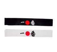 iplusmile 2 pezzi Fascia Giapponese Samurai in Assorbente per Sushi e Cuoco Bianco e Blu Antiscivolo e Traspirante per Sport e Supporto Fan