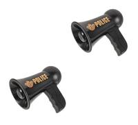 iplusmile 2 Pezzi Giocattoli Di Megafono Sirena Tromba Per Accessori Della Polizia Di Tromba Polizia Stradale Trumpet Giocattolo Tromba Giocattolo Per Plastica Nero