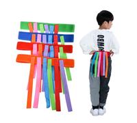 iplusmile 2 pezzi Gioco Educativo Tira la Coda per Cintura Verde e Code Rimovibili Giocattolo da Esterno per Asilo Allenamento Coordinazione Occhio-mano e Socializzazione