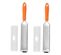 iplusmile 2 pezzi Grattugia in Acciaio Inossidabile per Cucina Affetta Verdure Formaggi Frutta con Lame Resistenti e Versatili per Taglio Grattugia Fine e Grossa per Uso