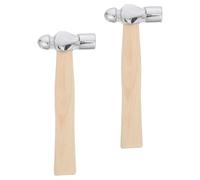 iplusmile 2 Pezzi Martello a Testa Tonda Mini in Legno e Metallo per | Impugnatura Comoda Antiscivolo, Controllo Migliorato, Portatile, per Installazione Mobili e Manutenzione