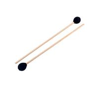iplusmile 2 pezzi Mazzuola per Grancassa con Testa Lana Nero Bacchette per Batteria Legno Acero Accessori per Percussioni con Impugnatura e Design Antiscivolo