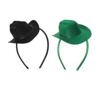 iplusmile 2 Pezzi Mini Cowboy Hat Headbands And Western Style Hair Accessories For Women And Lightweight Festival Party Costume For Halloween Birthday Carnival