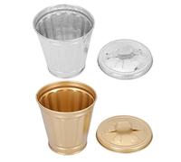 iplusmile 2 pezzi Mini Pattumiera con per Scrivania Design Compatto e Leggero Contenitore Decorativo per Ufficio Cucina Camera da e da Colori Casuali Colore Casuale Colore Casuale