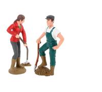 iplusmile 2 pezzi Miniature Contadini Modelli Realistici da Collezione Figurine Agricoltori Donna e Uomo per Decorazioni Casa Ufficio e Giardino Idea Regalo Artistica