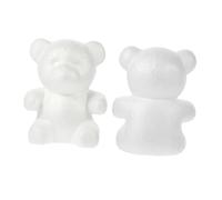 iplusmile 2 Pezzi Modellazione Orso Fai da Te in Polistirolo Bianco 20 CM Base 13 CM Sculture per Composizioni Floreali e Decorazioni Artigianali Progetto Creativo per e Hobby Artistici