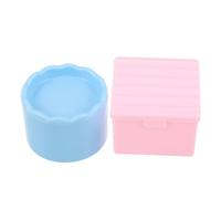 iplusmile 2 Pezzi Nail Art Brush Cleaner Cup With Lid Plastic Acrylic Nail Brush Holder And Drying Rack Layered Design For Organized Manicure Tools Evaporation-resistant