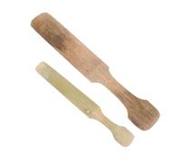 iplusmile 2 Pezzi Pala in bambù, Strumento per Modellare e Rifinire | Uso in Aula e Studio, Presa Ergonomica, Beige Naturale, per Tornio e Lavorazione Manuale