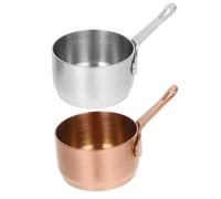 iplusmile 2 pezzi Pentolini per Salse in Acciaio Inossidabile Mini Casseruole da Resistenti Temperature per Cucina Induzione e Condimenti Uso e Party