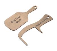iplusmile 2 Pezzi Pettine Legno Originale Calvo Strumento Umoristico Denti per Toelettatura e Divertenti Regali Accessorio Unico per Feste e Ricorrenze