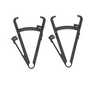 iplusmile 2 pezzi Pinze Skinfold Misuratore Grasso Corporeo Nero con Scala Resistente per Uomini Donne e Misura Precisa di Addome Vita Braccia e Fianchi con Tabella Interpretativa