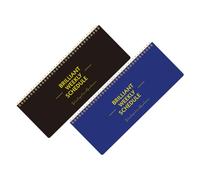 iplusmile 2 pezzi Planner Settimanale da Scrivania Notepad Agenda Giornaliera e Settimanale Journal per Organizzazione Pianificazione e Formato Rilegatura Spirale Nero e Blu