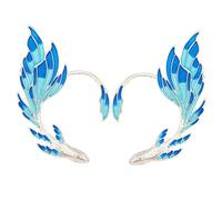 iplusmile 2 pezzi Polsini per Orecchie Blu Non Penetranti Clip Regolabili per Cartilagine Orecchini Fascia per Accessori Cosplay per Feste ed