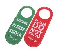 iplusmile 2 pezzi Porta PU Pelle con Messaggi e Busser per Hotel Uffici e Stanze Design Versatile e Chic