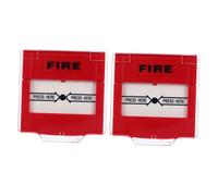 iplusmile 2 Pezzi Pulsante Allarme Antincendio Manuale con Reset Stazione Compatibile con Pannelli Allarme per e Hotel Facile Installazione e Uso