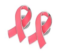 iplusmile 2 pezzi Spilla Nastro Rosa Piccola Brooch Pin Solidale Resistente Sbiadimento per Donne Feste Matrimoni Compleanni