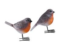 iplusmile 2 pezzi Statue Decorative Uccelli Resina per Interni Ed Esterni Decorazioni Realistiche per Giardino e Ufficio per Aggiungere un Tocco Primaverile Al Tuo
