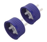 iplusmile 2 Pezzi Tappo di Fase Mobile Gl45 a 2 Vie per Bottiglie da | Plastica Blu, Filettatura Gl45 Sterile, Controllo Fluido Coltura, per Fiasche e Recipienti in Laboratorio