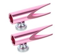 iplusmile 2 pezzi Temperamatite Cosmetico Doppio Alluminio Affilacmatite per Eyeliner e Sopracciglia Strumento Resistente e Portatile per Trucco Professionale e Uso Domestico da Rosa