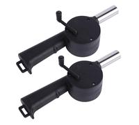 iplusmile 2 pezzi Ventilatore Manuale Portatile per Barbecue Soffiatore Aria in Plastica e Ferro Accessorio Pratico per Accendere Carbonella e Braciere per Grigliate Outdoor e Campeggio