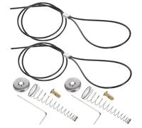 iplusmile 2 Set Accessori per Chiavistello Molla per Cancello in Acciaio Inossidabile e Cavo in Pvc, Tirante Assistito a Molla per Apertura e Chiusura Porta