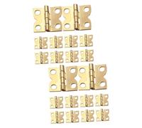iplusmile 2 Set Accessori per Modelli in Miniatura Mini Cerniere minuscolo Minicerniera Piccolo Antico Cerniere in Miniatura Cerniere per Piccole Porte Golden
