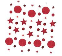 iplusmile 2 Set Decorazione appesa a Cinque Punti a Stella Compleanno sospeso Contento bandierine Colorate Decorazioni a Stella appese Stamina di Stelle Nuziali Carta Rosso