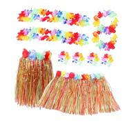 iplusmile 2 Set Ghirlande Hawaiane con Gonna e Accessori Colorati Costumi per Tematiche Matrimonio e Vacanze al Mare per Donne e