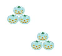iplusmile 2 Set Ornamenti Di Zucca Cuscini Di Zucca Decorazioni Di Halloween Lampada Di Zucca Decorazioni Di Zucca All'aperto Mini Decorazioni Di Zucca Peluche Zucca Finta Resina 3 Pezzi*2