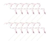 iplusmile 20 Pezzi Bacchette con Nastri Colorati e Campanelle Bacchette Magiche da Sposa con Stelle Rotanti Decorazioni Fiabesche per Feste Nuziali Shower e Celebrazioni Festive