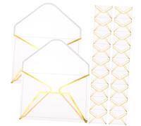 iplusmile 20 pezzi Buste Invito Matrimonio in Carta Trasparente Vintage Eleganti Buste Bianche per Biglietti Auguri e Partecipazioni Design Semplice e Raffinato per Eventi Speciali