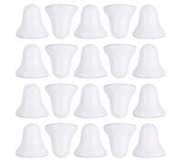 iplusmile 20 Pezzi Campanelline in Schiuma a Forma di Jingle Bell Bianche da 7,4cm per Decorazioni Natalizie Fai da Te e Addobbi per Albero di Natale