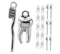 iplusmile 20 Pezzi Charms per Accessori Dentini e Spazzolini Pendenti per Catenine Collane Decorazioni Dettagliate per e Persone