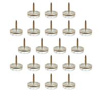 iplusmile 20 Pezzi Feltrini Antiscivolo per Mobili Trasparenti | Ferro e Pvc, Base Stabile e Struttura Attenuante, per Tavoli e Basi Armadio su Parquet