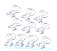 iplusmile 20 Pezzi Ganci per Tende da Doccia in Plastica Bianco Clip Rotonde Resistenti per Tende Interni Fissaggio per Privacy Facili da Installare e Adatti Drape e Foto