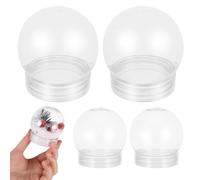 iplusmile 20 Pezzi Globo di Neve Fai in Plastica Trasparente con Tappo | Riutilizzabile, Leggero e Compatto, Facile da Usare e Pulire, per Decorazioni Fai e Riempimento Creativo