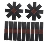 iplusmile 20 Pezzi Tappetino Per Sedia Comoda Cintura Elasticizzata Imbottiture Per Sedie a Slitta Cuscinetti Per Mobili Anti-scratch Protezioni Per Pavimenti Per Mobili Nylon Nero