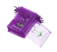 iplusmile 20 Sacchetti Lavanda Vuoti in Organza Sacchetti Profumati Per Armadi e Cassetti Design e Traspirante Colore Viola Scuro Per Conservazione Fiori e Spezie