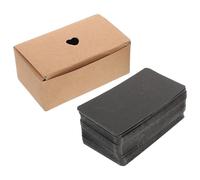 iplusmile 200 Schede Didattiche Nere Vuote 9X54 CM Cartoncino Bifacciale Nero per Studio Etichettatura Eventi e Biglietti da Visita Personalizzabili Confezione da 200 Pezzi per Ufficio