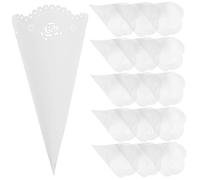 iplusmile 20Pezzi Coni Trasparente da Artigianali per Matrimoni e Feste per Decorazioni Tema Classico o Vintage Facili da Piegare e Personalizzare